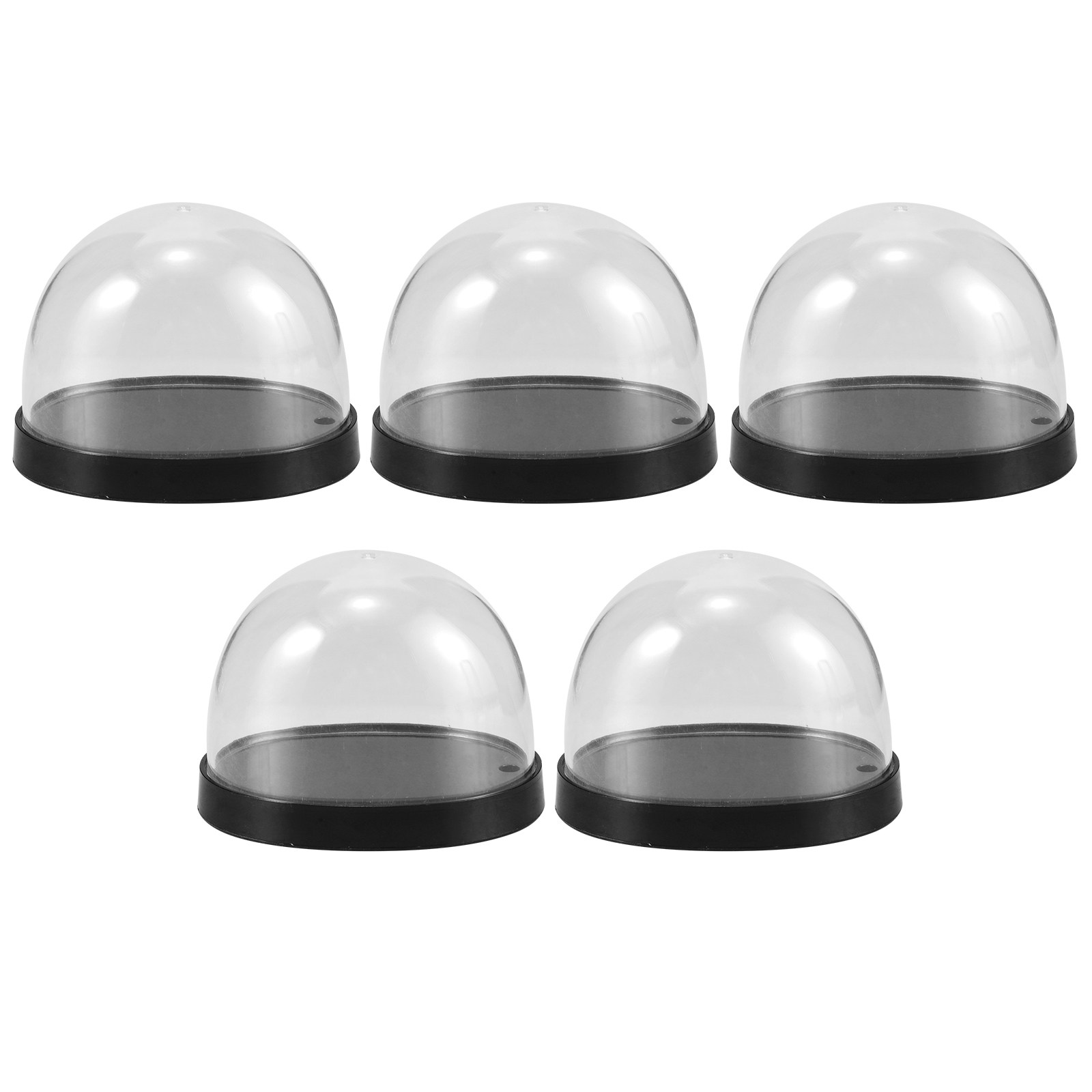 Plastic Dome Clear - 5 Ensembles de Cloches en Plastique