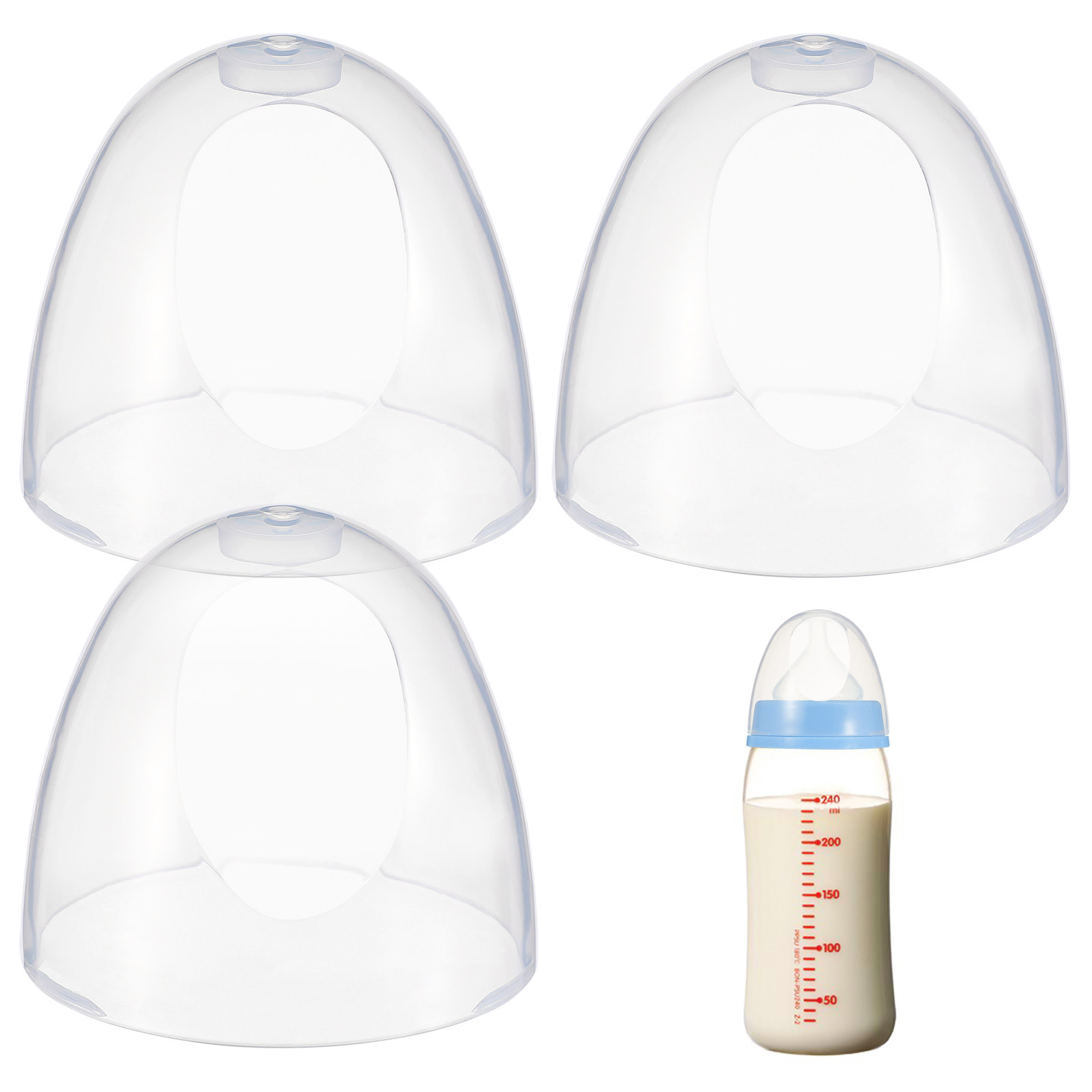 Plastic Dome Clear - Bouchons de biberon en plastique de