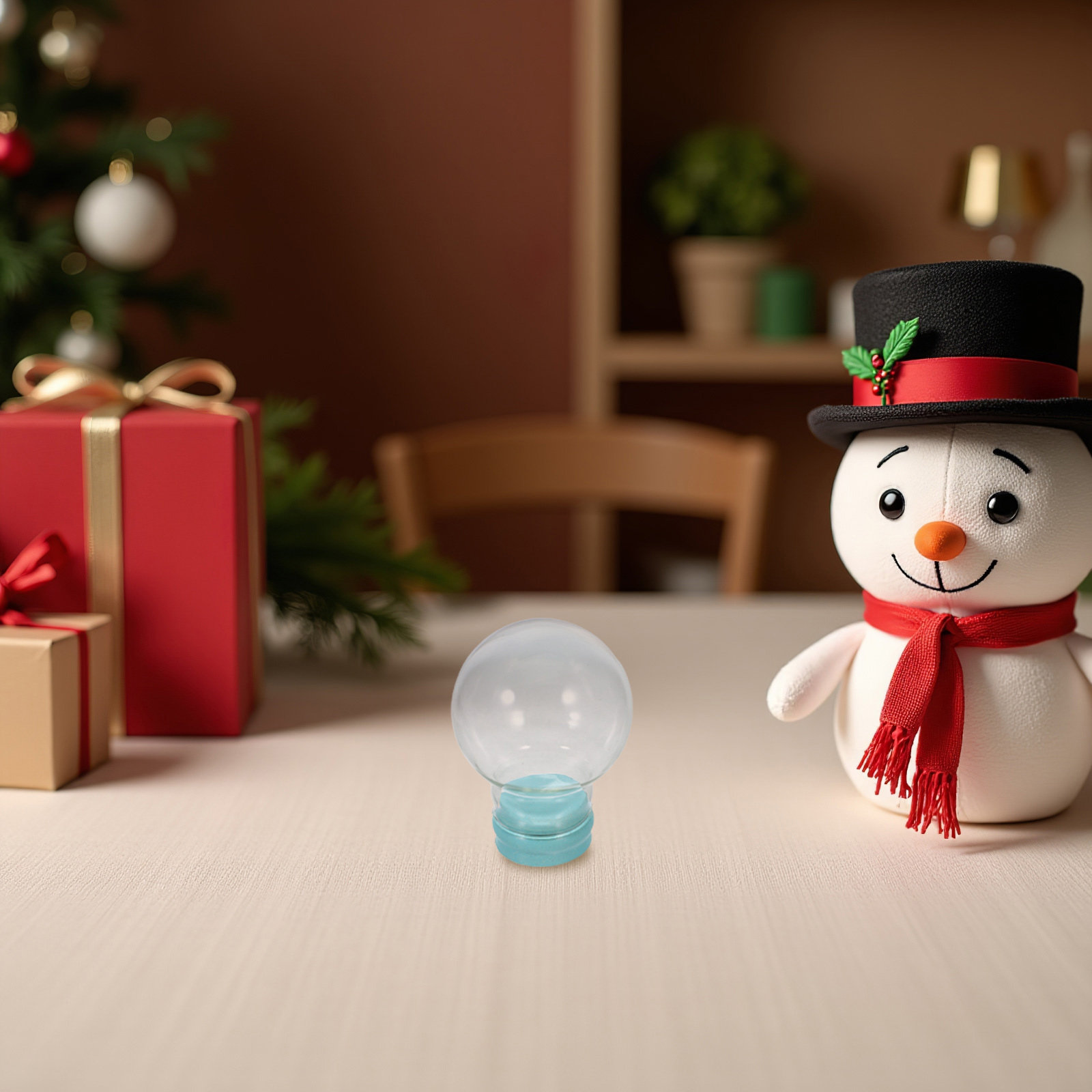Lot de 2 globes à neige transp - Plastic Dome Clear avis et prix