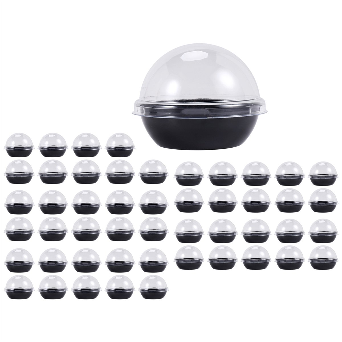 Lot de 50 contenants transpare - Plastic Dome Clear avis et prix