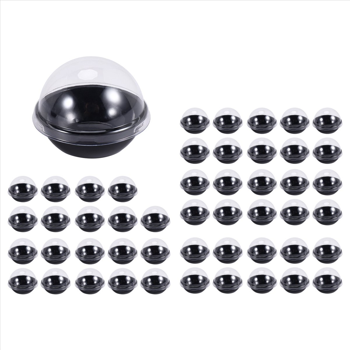 Lot de 50 contenants transpare - Plastic Dome Clear avis et prix