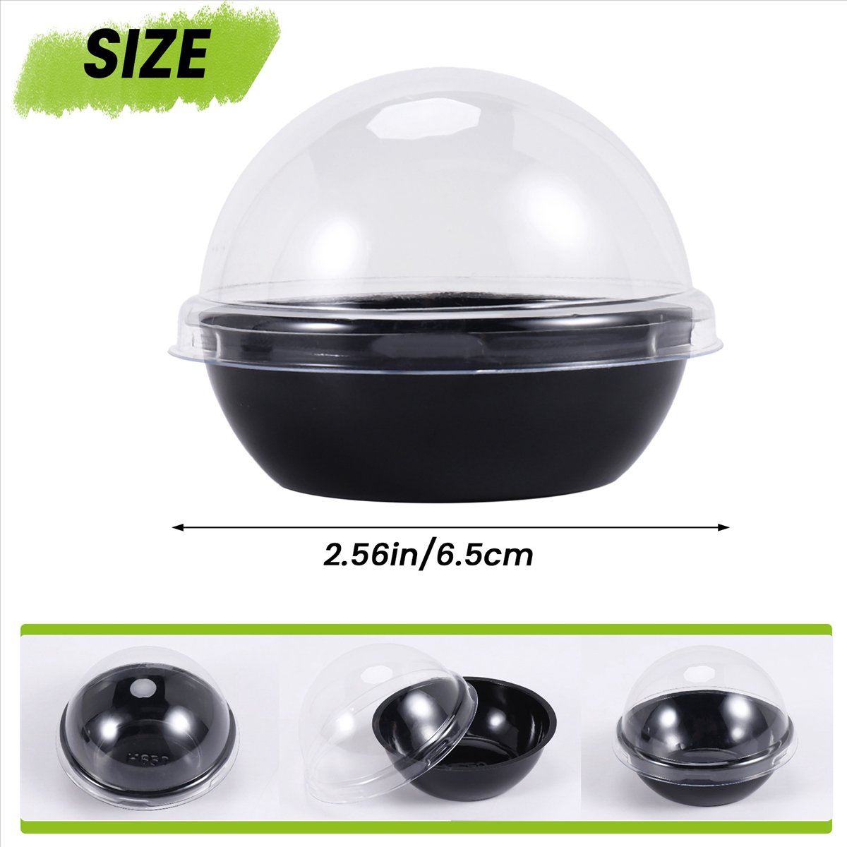 Lot de 50 contenants transpare - Plastic Dome Clear avis et prix