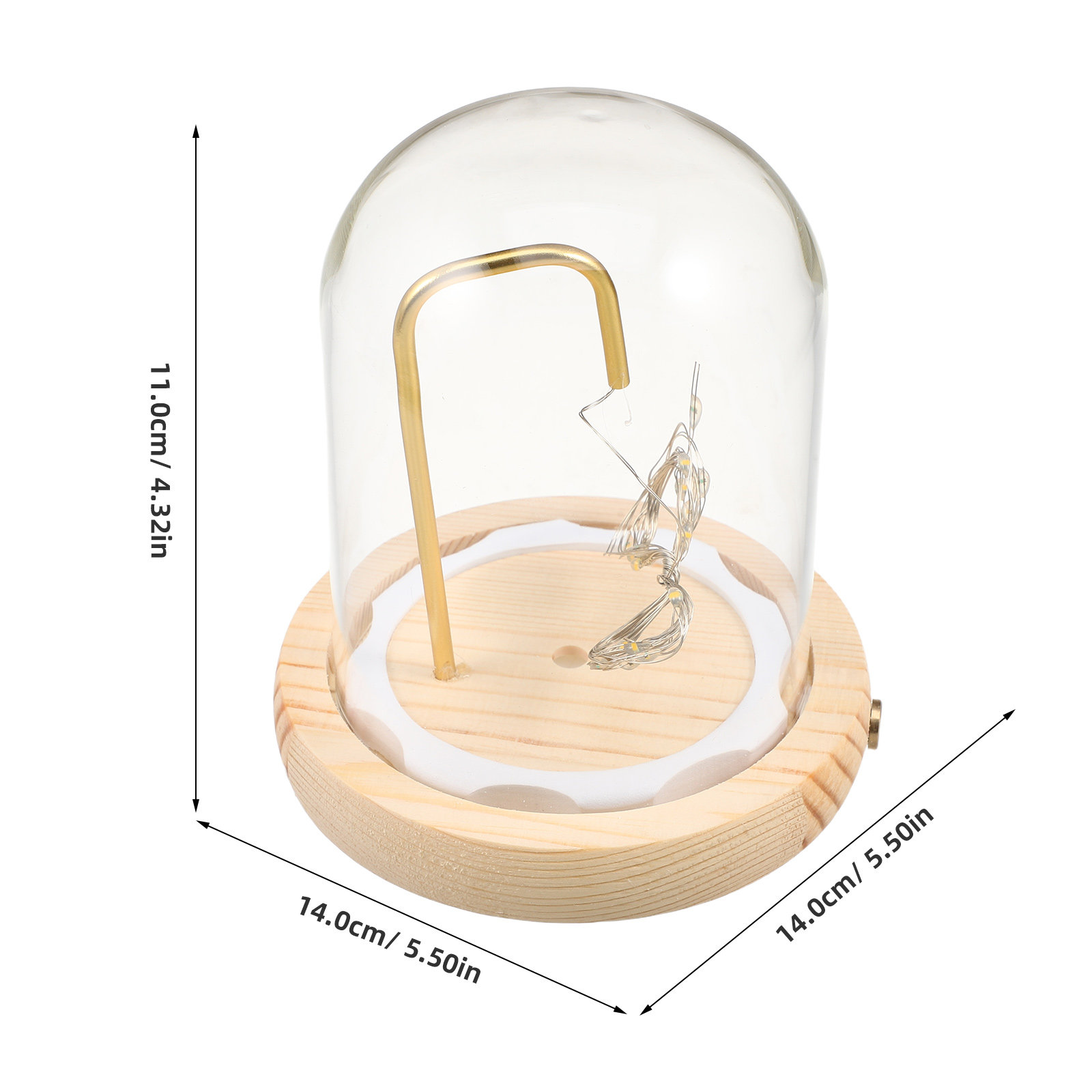 Cloche en verre avec base en b - Plastic Dome Clear avis et prix