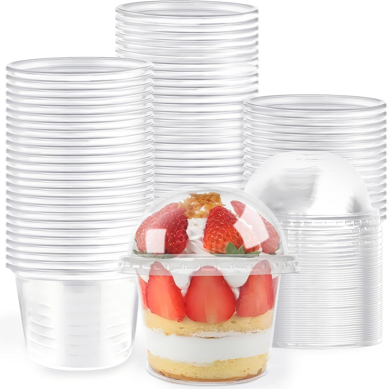 Lot de 50 gobelets en plastiqu - Plastic Dome Clear avis et prix